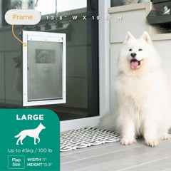 Hakuna Pets Deluxe 2-way locking panel securely controls pet access for peace of mind.
