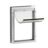 Hakuna Pets Deluxe aluminum pet door frame shows sturdy construction for durable daily use.