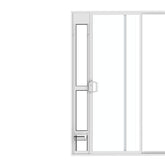 Hakuna Pets white glass patio door panel provides unobstructed outdoor view