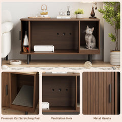 Sturdy metal legs and base support cats of all sizes