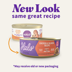 Close-up of Halo's whole-meat ingredients highlighting real meat quality.