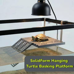 Halomyyth SolidForm platform with heavy-duty hooks secures in framed or rimless tanks.