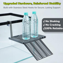Halomyyth SolidForm suction cups keep the basking dock steady without screws.