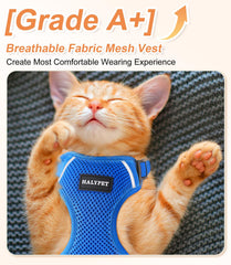 Halypet H200 Pro adjustable-fit cat harness for comfortable wear