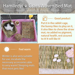 Hamiledyi bedding nest gives rabbits a soft lounging area with chewing-friendly surfaces.