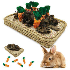Hamiledyi bunny digging toy base with natural chew surface for enrichment.