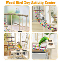 Hamiledyi Colorful Toys Bird Playgym visually engaging enrichment for small birds