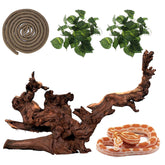 Hamiledyi coral driftwood branch for aquariums adds natural texture.