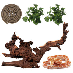 Hamiledyi coral driftwood branch for aquariums adds natural texture.