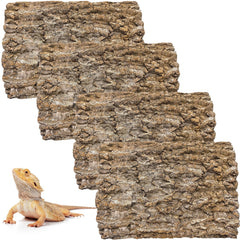 Hamiledyi cork terrarium background 4pcs for enhanced habitat aesthetics and natural look
