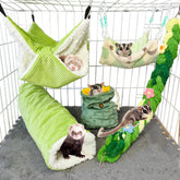 Hamiledyi ferret hammock double layer provides cozy resting space in cages.