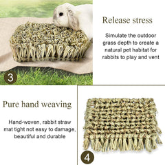 Hamiledyi rabbit grass bed stress-relief toy in a cozy setup.
