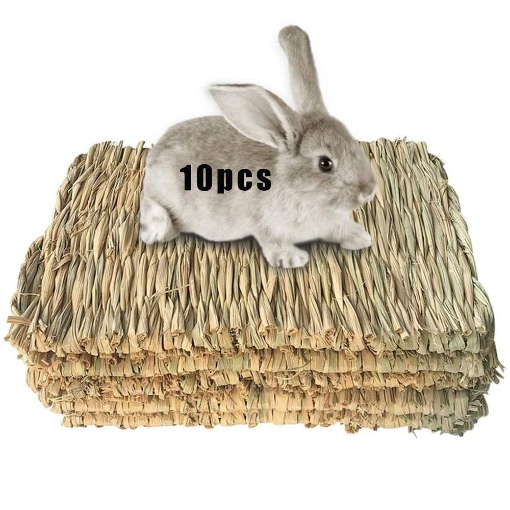 Hamiledyi rabbit grass mat in 11x8 inch size, chew-friendly bed.