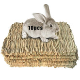 Hamiledyi rabbit grass mat in 11x8 inch size, chew-friendly bed.