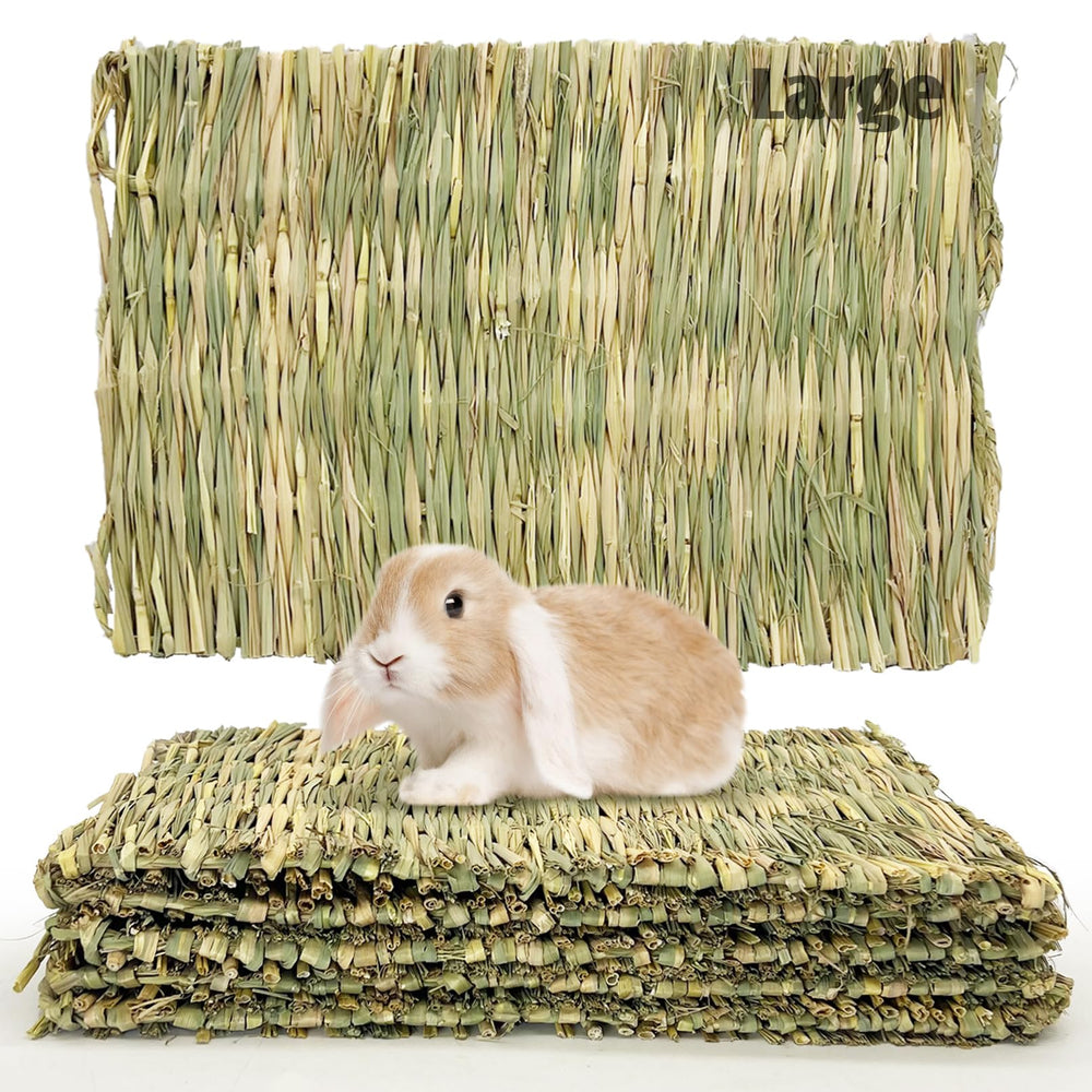 Hamiledyi rabbit grass mat, large 15.75x11, comfortable resting surface for small pets.