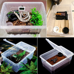 Hamiledyi transparent plastic close-up shows sturdy, clear material for viewing.