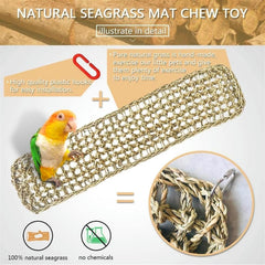 Hamiledyi seagrass net climbing hammock promotes balance and gentle play.