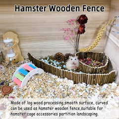Hamiledyi wooden finish hamster bridge adds rustic charm to cages.