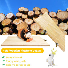 Hamiledyi wooden platform rest shelf 13x8 with textured grip