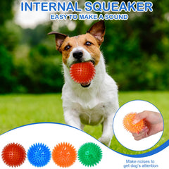 Hanaive 2.5-inch blue squeaky ball supports tossing, chasing, and training sessions