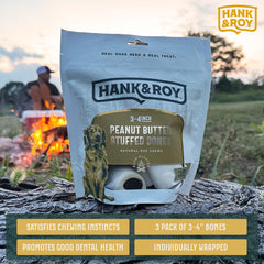 Rugged shin bone exterior texture from Hank & Roy for durable chewers