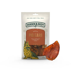 Hank and Roy pig ears, individually wrapped for freshness and odor control.