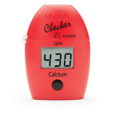 Hanna HI758 Marine Calcium Checker bottle pour shows a quick calcium reading for reef tanks.