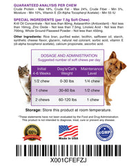 Hanzi Pets dog enjoying soft chew illustrating tasty palatability for dogs.