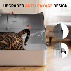 HAPAW flip-top lid opens to 135 degrees for quick cleaning