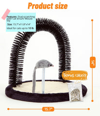 Happi N Pets cat self groomer natural sisal pad offers satisfying scratching and furniture protection.