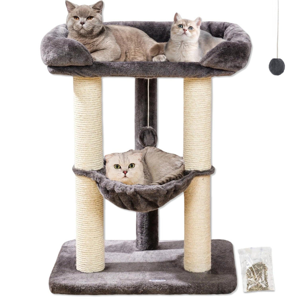 Happi N Pets cat tree base provides a stable foundation for safe, energetic play.