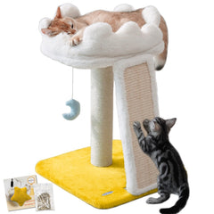 Happi N Pets Cloud Cat Tree bed offers a plush rest for cozy naps.