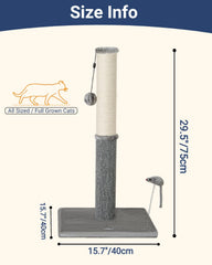 Happi N Pets plush carpet scratch post provides softer texture and rest spot