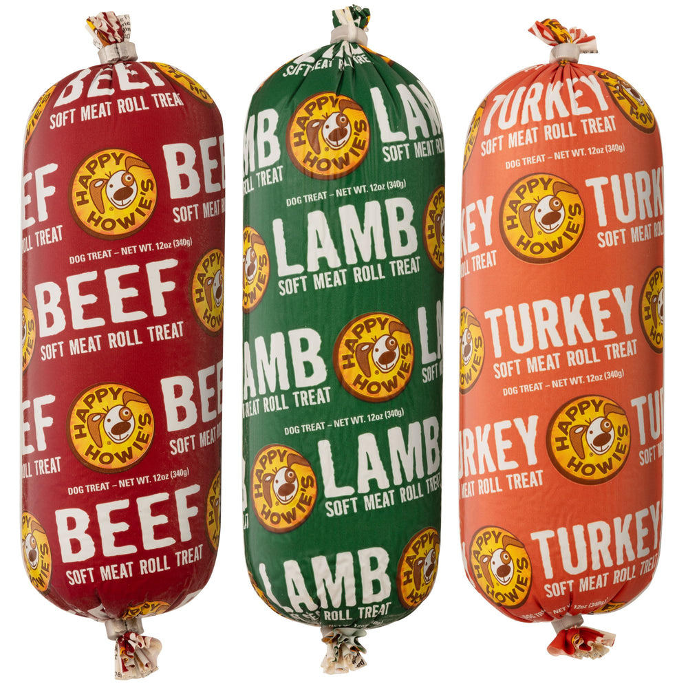 Happy Howie's Soft Meat Roll packaging preserves freshness for easy storage.