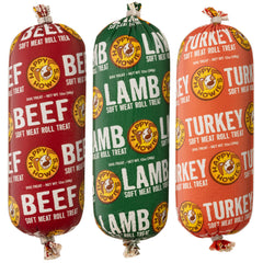 Happy Howie's Soft Meat Roll packaging preserves freshness for easy storage.