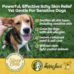 Foaming lather from Happy Jack Itch No More shampoo for easy full-body wash