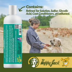 Spot treatment target on dog using Happy Jack Itch No More