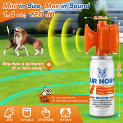 HappyAlley 120db sound air horn for wildlife deterrence.