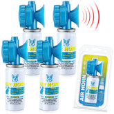 HappyAlley air horn blue front view shows compact safety device for deterrence