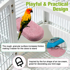HappyAlley gray beak grinding stone offers lightweight perching and filing.