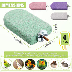HappyAlley pink beak grinding stone supports natural beak care.