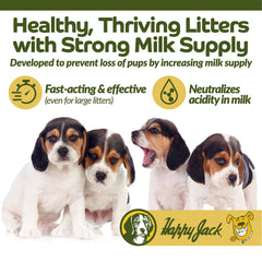 HAPPY JACK Milkade mix-in-water shows easy blending into meals.