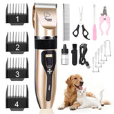 HappyYILIDA dog clippers in action with quiet operation for stress-free grooming.