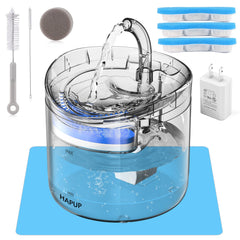 HAPUP cat water fountain arc faucet mode for steady hydration.