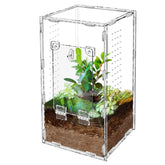 Harhana Jumping Spider Enclosure front view showing clear visibility for observation.