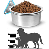Harhana raised large dog bowls wall mount, offering stable 8-cup capacity for meals.