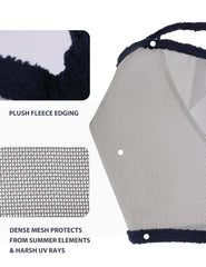 Harrison Howard all round mesh fly mask chin strap provides secure adjustable fit for various head shapes