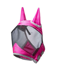 Harrison Howard CareMaster Pro half-face flamingo mask on right side for comfortable turnout
