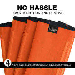Harrison Howard four-fasteners in action enable quick on/off and secure fit.
