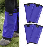 Harrison Howard fly boots with UV-protective mesh for breathable leg protection during sunny days.